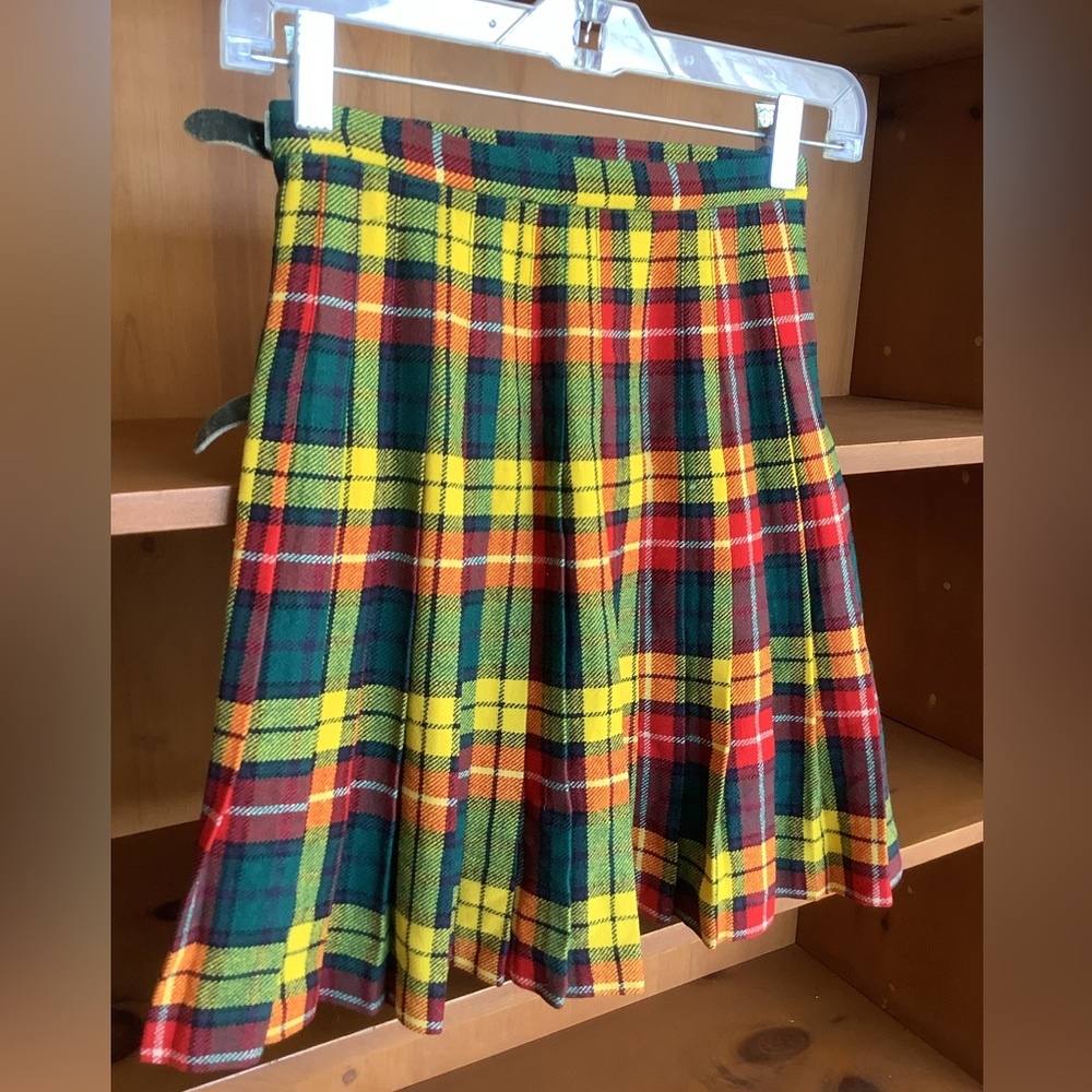 Vintage Laird Portch of Scotland Tartan Wrap Mini Skirt 100% Wool Size 6 - Picture 8 of 13